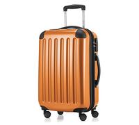 HAUPTSTADTKOFFER - Alex R2 - Equipaje de Mano, Maleta rígida, Trolley expandible, 4 Ruedas Dobles, 55 cm, 42 litros, Naranja