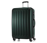 HAUPTSTADTKOFFER - Alex R2 - Equipaje de viaje, Maleta rígida, Trolley expandible, 4 ruedas dobles, 75 cm, 119 litros, Verde oscuro