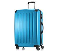 HAUPTSTADTKOFFER - Alex R2 - Equipaje de Viaje, Maleta rígida, Trolley expandible, 4 Ruedas Dobles, 75 cm, 119 litros, Azul Cian