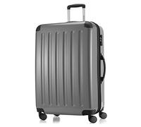 HAUPTSTADTKOFFER - Alex R2 - Equipaje de Viaje, Maleta rígida, Trolley expandible, 4 Ruedas Dobles, 75 cm, 119 litros, Plata