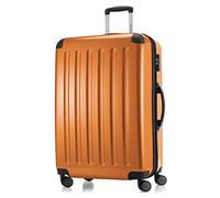 HAUPTSTADTKOFFER - Alex R2 - Equipaje de Viaje, Maleta rígida, Trolley expandible, 4 Ruedas Dobles, 75 cm, 119 litros, Naranja