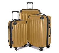 HAUPTSTADTKOFFER Alex Set de 3 Maletas - Maleta de Cabina 55 cm, Maleta Mediana 65 cm y Maleta Grande 75 cm, Carcasa Rígida ABS/PC, Cerradura TSA, Oro de otoño