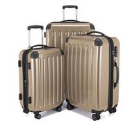HAUPTSTADTKOFFER Alex Set de 3 Maletas - Maleta de Cabina 55 cm, Maleta Mediana 65 cm y Maleta Grande 75 cm, Carcasa Rígida ABS/PC, Cerradura TSA, Champán