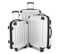 HAUPTSTADTKOFFER Alex Set de 3 Maletas - Maleta de Cabina 55 cm, Maleta Mediana 65 cm y Maleta Grande 75 cm, Carcasa Rígida ABS/PC, Cerradura TSA, Blanco