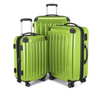 HAUPTSTADTKOFFER Alex Set de 3 Maletas - Maleta de Cabina 55 cm, Maleta Mediana 65 cm y Maleta Grande 75 cm, Carcasa Rígida ABS+PC, Cerradura de Combinación, Manzana Verde