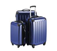 HAUPTSTADTKOFFER Alex Set de 3 Maletas - Maleta de Cabina 55 cm, Maleta Mediana 65 cm y Maleta Grande 75 cm, Carcasa Rígida ABS+PC, Cerradura de Combinación, Azul Oscuro