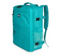 Hauptstadtkoffer blnbag M6 - Mochila para equipaje de a bordo, 55 x 40 x 20 cm, compartimento para portátil, mochila de viaje para avión, resistente, 44 L máx, Aquagreen, Rucksack