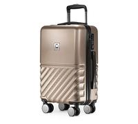 HAUPTSTADTKOFFER Boxi - Handgepäck 55 x 35 20 cm Hartschalen-Koffer Trolley Rollkoffer Reisekoffer TSA, 4 Rollen, Equipaje de Mano, cm, 29 Liters, Dorado (Gold)