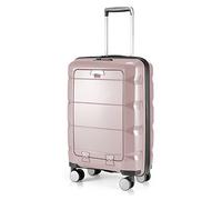 HAUPTSTADTKOFFER - BRITZ - Equipaje de Mano con Compartimento para computadora portátil, Maleta Cabina, Trolley rígido, 4 Ruedas, Super Ligero, 55 cm, 34 L - Rosa Viejo