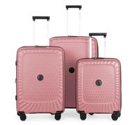 HAUPTSTADTKOFFER Kotti - Juego de 3 Maletas - Maleta de Mano 45 cm, Maleta Mediana 65 cm + Maleta de Viaje Grande 74 cm, Carcasa rígida de PP (Reciclado), TSA, Rosa