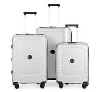 HAUPTSTADTKOFFER Kotti - Juego de 3 Maletas - Maleta de Mano 45 cm, Maleta Mediana 65 cm + Maleta de Viaje Grande 74 cm, Carcasa rígida de PP (Reciclado), TSA, Blanco