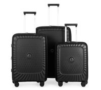 HAUPTSTADTKOFFER Kotti - Juego de 3 Maletas - Maleta de Mano 45 cm, Maleta Mediana 65 cm + Maleta de Viaje Grande 74 cm, Carcasa rígida de PP (Reciclado), TSA, Negro