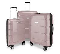 Hauptstadtkoffer - Maletín rígido con Compartimento para Ordenador portátil, maletín con Ruedas, maletín de Viaje, Extensible, TSA, 4 Ruedas, Altrosa, 66 cm, Maleta