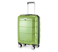 Hauptstadtkoffer - Maletín rígido con Compartimento para Ordenador portátil, maletín con Ruedas, maletín de Viaje, Extensible, TSA, 4 Ruedas, Verde Claro, Handgepäck, Maleta