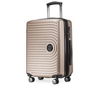HAUPTSTADTKOFFER Mitte - Equipaje de Mano 55x40x23, TSA, 4 Ruedas, Maleta de Viaje, Rígida, con Ruedas, de Mano, de Cabina, Champán