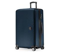HAUPTSTADTKOFFER Mitte - Maleta Rígida Grande, TSA, 4 Ruedas, Equipaje Facturable con Ampliación de Volumen de 8 cm, 77 cm, 130 litros, Azul Oscuro