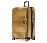 HAUPTSTADTKOFFER - MITTE - Grande Maleta, Extensible, Equipaje rígido con ampliación de Volumen de 8 cm, TSA, 4 Ruedas Dobles engomadas, 77 cm, 130 litres, Oro de otoño