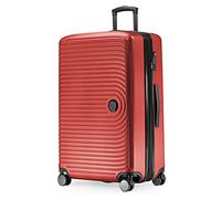 HAUPTSTADTKOFFER Mitte - Maleta Rígida Grande, TSA, 4 Ruedas, Equipaje Facturable con Ampliación de Volumen de 8 cm, 77 cm, 130 litros, Rojo