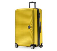 HAUPTSTADTKOFFER - MITTE - Grande Maleta, Extensible, Equipaje rígido con ampliación de Volumen de 8 cm, TSA, 4 Ruedas Dobles engomadas, 77 cm, 130 litres, Amarillo