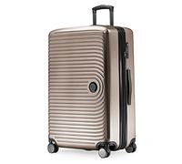 HAUPTSTADTKOFFER - MITTE - Grande Maleta, Extensible, Equipaje rígido con ampliación de Volumen de 8 cm, TSA, 4 Ruedas Dobles engomadas, 77 cm, 130 litres, Champán