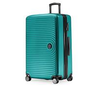 HAUPTSTADTKOFFER - MITTE - Grande Maleta, Extensible, Equipaje rígido con ampliación de Volumen de 8 cm, TSA, 4 Ruedas Dobles engomadas, 77 cm, 130 litres, Turquesa