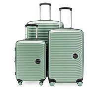 HAUPTSTADTKOFFER Mitte - Juego de 3 Maletas - Maleta de Mano 55 cm, Maleta Mediana 68 cm + Maleta de Viaje Grande 77 cm, Carcasa Rígida ABS, TSA, Menta