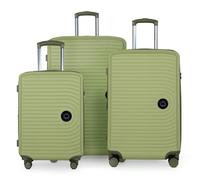 HAUPTSTADTKOFFER - MITTE - Juego de 3 Maletas - Equipaje de Cabina con Ruedas de 55 cm, Trolley de tamaño Mediano de 68 cm + Maleta Grande de 77 cm, ABS, Combinación TSA, Kiwi