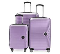 HAUPTSTADTKOFFER - MITTE - Juego de 3 Maletas - Equipaje de Cabina con Ruedas de 55 cm, Trolley de tamaño Mediano de 68 cm + Maleta Grande de 77 cm, ABS, Combinación TSA, Flieder