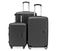 HAUPTSTADTKOFFER - MITTE - Juego de 3 Maletas - Equipaje de Cabina con Ruedas de 55 cm, Trolley de tamaño Mediano de 68 cm + Maleta Grande de 77 cm, ABS, Combinación TSA, Grafito