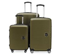 HAUPTSTADTKOFFER Mitte - Juego de 3 Maletas - Maleta de Mano 55 cm, Maleta Mediana 68 cm + Maleta de Viaje Grande 77 cm, Carcasa Rígida ABS, TSA, Palta