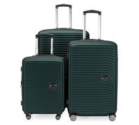 HAUPTSTADTKOFFER Mitte - juego de 3 maletas - maleta de mano 55 cm, maleta mediana 68 cm + maleta de viaje grande 77 cm, carcasa rígida ABS, TSA, bosque verde
