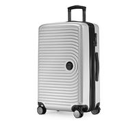 HAUPTSTADTKOFFER - MITTE - Maleta Mediana, Extensible, Equipaje rígido con ampliación de Volumen de 8 cm, TSA, 4 Ruedas Dobles engomadas, 68 cm, 88 litros, Blanco