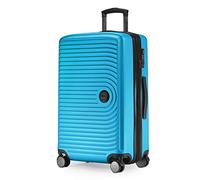 HAUPTSTADTKOFFER - MITTE - Maleta Mediana, Extensible, Equipaje rígido con ampliación de Volumen de 8 cm, TSA, 4 Ruedas Dobles engomadas, 68 cm, 88 litros, Azul Cian