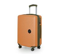HAUPTSTADTKOFFER - MITTE - Maleta Trolley para Cabina 55x40x23 cm, Extensible, Equipaje de Mano con ampliación de Volumen de 8 cm, TSA, 4 Ruedas Dobles engomadas, 55 cm, 55 litros, Albaricoque