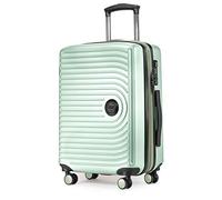 HAUPTSTADTKOFFER - MITTE - Maleta Trolley para Cabina 55x40x23 cm, Extensible, Equipaje de Mano con ampliación de Volumen de 8 cm, TSA, 4 Ruedas Dobles engomadas, 55 cm, 55 litros, Menta