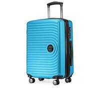 HAUPTSTADTKOFFER Mitte - Equipaje de Mano 55x40x23, TSA, 4 Ruedas, Maleta de Viaje, Rígida, con Ruedas, de Mano, de Cabina, Azul Cian