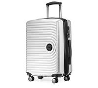 HAUPTSTADTKOFFER Mitte - Equipaje de Mano 55x40x23, TSA, 4 Ruedas, Maleta de Viaje, Rígida, con Ruedas, de Mano, de Cabina, Blanco Mate