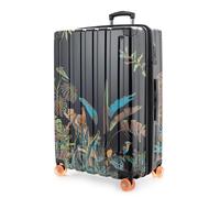 HAUPTSTADTKOFFER Q-Damm - Equipaje de Mano 54x37x21, TSA, 4 Ruedas, Maleta de Viaje, Maleta rígida, Maleta con Ruedas, Maleta de Cabina, Diseño Leopardo