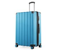 HAUPTSTADTKOFFER Q-Damm - Maleta Grande de Carcasa Dura, TSA, 4 Ruedas, Equipaje de Registro con expansión de Volumen de 6 cm, 78 cm, 133 litros, Azul Cian
