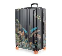 HAUPTSTADTKOFFER Q-Damm - Maleta Grande Extensible de 4 Ruedas, 78 cm / 133 L, Equipaje facturado, Trolley rígido de policarbonato/ABS, Cerradura TSA, diseño Leopard