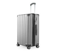 HAUPTSTADTKOFFER Q-Damm - Maleta Mediana de Carcasa Dura, TSA, 4 Ruedas, Equipaje de Registro con expansión de Volumen de 6 cm, 68 cm, 89 L, Plata