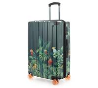 HAUPTSTADTKOFFER Q-Damm - Maleta Mediana Extensible de 4 Ruedas, 68 cm / 89 L, Equipaje facturado 158 cm, Trolley Ligero Carcasa rígida de policarbonato/ABS, TSA, diseño Loro