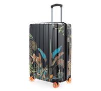 HAUPTSTADTKOFFER Q-Damm - Maleta Mediana Extensible de 4 Ruedas, 68 cm / 89 L, Equipaje facturado 158 cm, Trolley Ligero Carcasa rígida de policarbonato/ABS, TSA, diseño Leopard