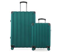 Hauptstadtkoffer Q-Damm TSA - Maleta rígida con 4 ruedas, Verde Agua, Koffer-Set (S+L), Juego de maletas
