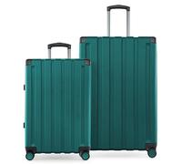 Hauptstadtkoffer Q-Damm TSA - Maleta rígida con 4 ruedas, Verde Agua, Koffer-Set (S+M), Juego de maletas