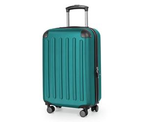 Hauptstadtkoffer - Spree - Equipaje de mano ligero, 55 x 35 x 20 cm, para cualquier aerolínea, maleta rígida, maleta con ruedas, maleta de viaje, 4 ruedas dobles, 2,3 kg, 33 l, verde aguamarina, Verde