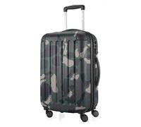 HAUPTSTADTKOFFER - SPREE - Equipaje de mano, Maleta rígida, Trolley expandible, 4 ruedas dobles, TSA, 55 cm, 42 litros, Camouflage