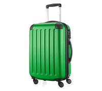 HAUPTSTADTKOFFER - SPREE - Equipaje de mano, Maleta rígida, Trolley expandible, 4 ruedas dobles, TSA, 55 cm, 42 litros, Verde