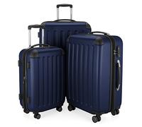 HAUPTSTADTKOFFER - SPREE - Juego de 3 maletas rígidas, Trolley expandible, Equipaje de viaje, 4 ruedas dobles, TSA, (S,M y L), Azul oscuro