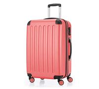 HAUPTSTADTKOFFER - SPREE - Maleta rígida, Trolley expandible, Equipaje de viaje, 4 ruedas dobles, TSA, 65 cm, 74 litros, Coral